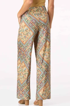 Cato Petite Framed Floral Wide Leg Pants> Petites|Pants