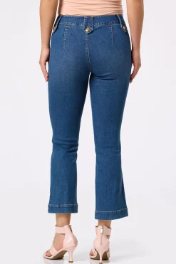 Cato Petite Gold Button Jeans> Petites|Jeans