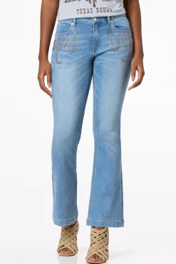 Cato Petite Rhinestone Paisley Bootcut Jeans> Petites|Jeans