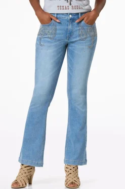 Cato Petite Rhinestone Paisley Bootcut Jeans><noscript><img width=