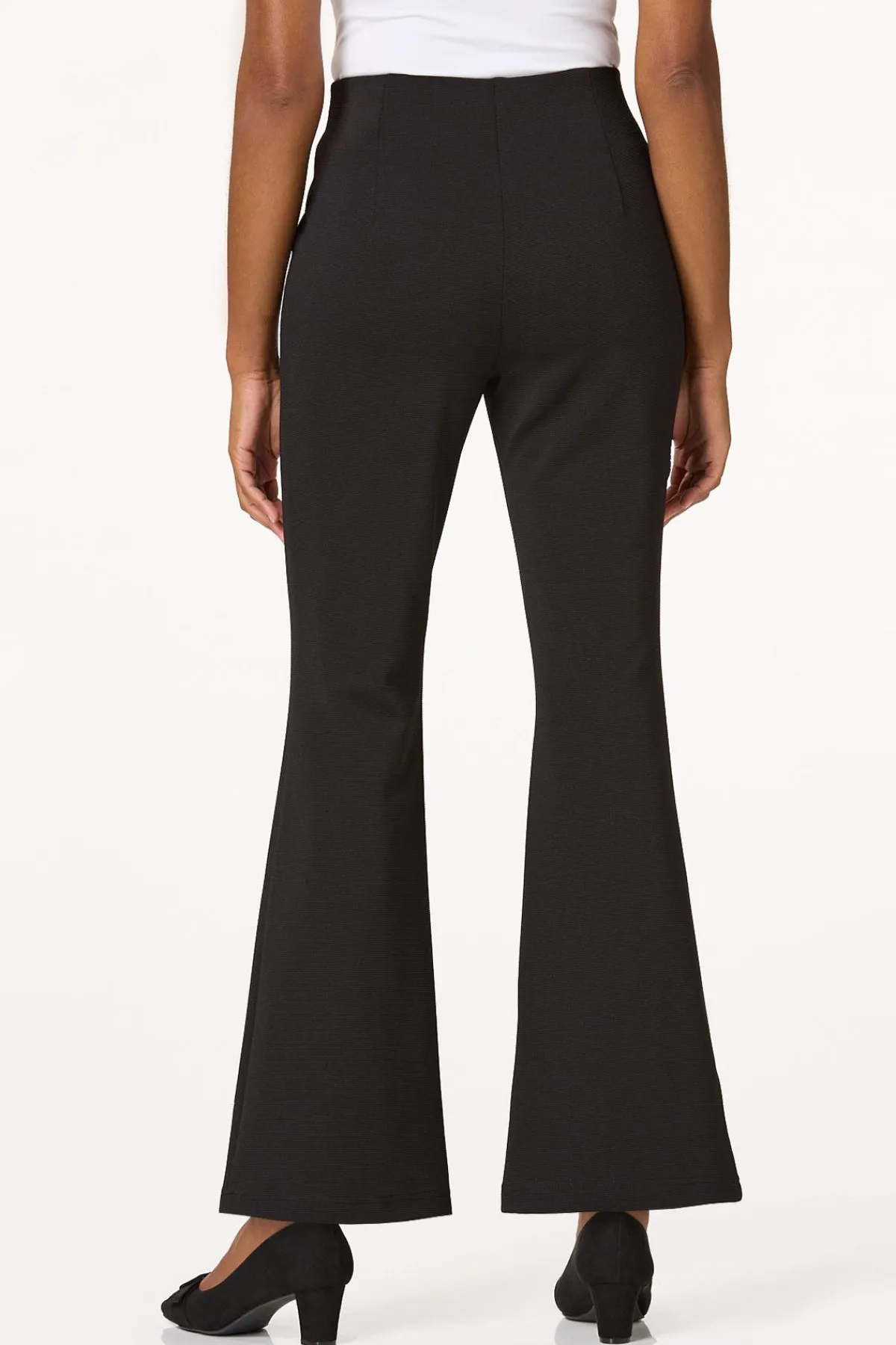 Cato Petite Ribbed Split Hem Flare Pants> Petites|Pants