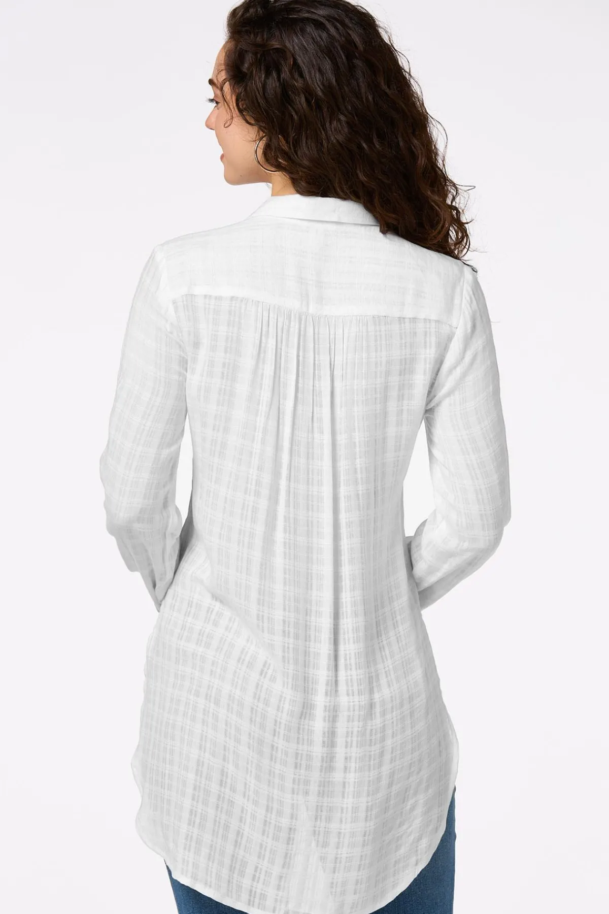 Cato Petite Textured Two Pocket Tunic> Petites|Tops