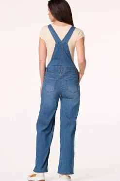 Cato Petite Wide Leg Denim Overalls> Petites|Jeans
