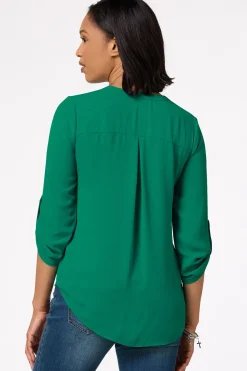 Cato Petite Zip Front Equipment Top> Petites|Tops