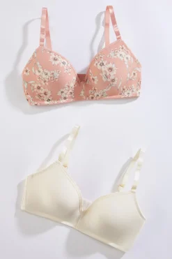 Cato Floral Wire- Free Bra Set> Intimates