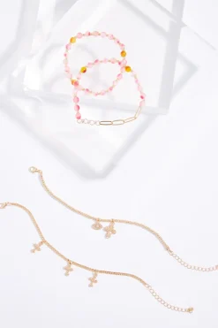 Cato Pink Multi Bracelet Set> Inspirational|Bracelets
