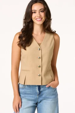 Cato Pinstripe Vest> Suiting|Jackets & Vests