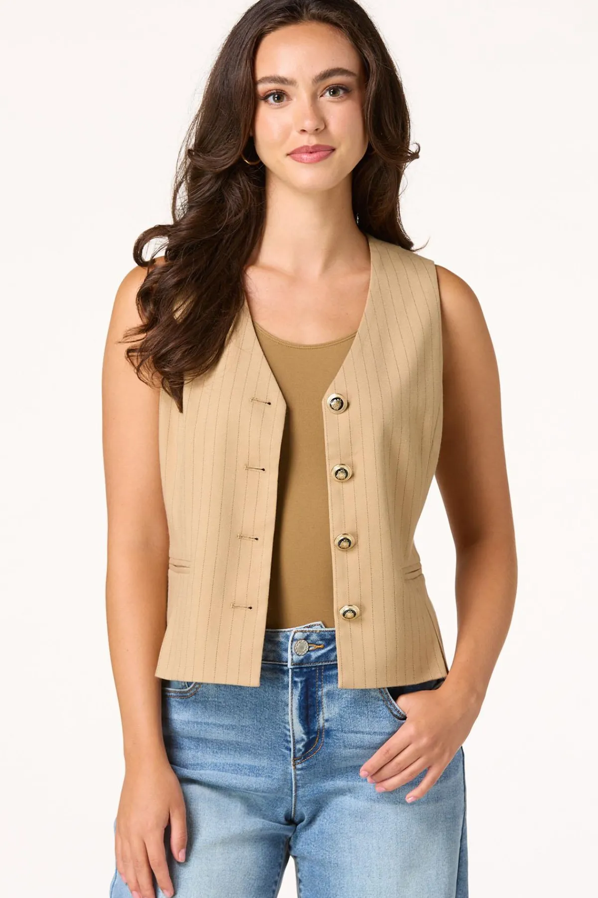 Cato Pinstripe Vest> Suiting|Jackets & Vests