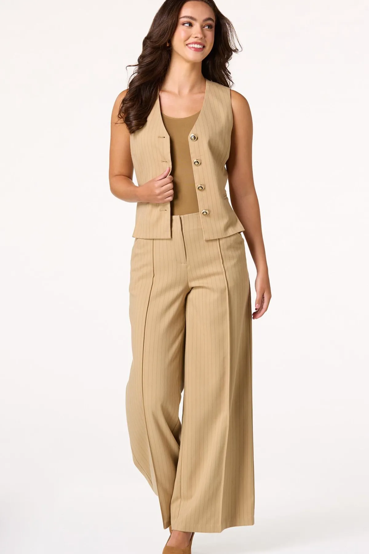 Cato Pinstripe Vest> Suiting|Jackets & Vests
