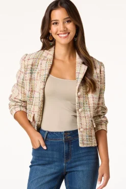 Cato Plaid Boucle Blazer> Suiting|Jackets & Vests