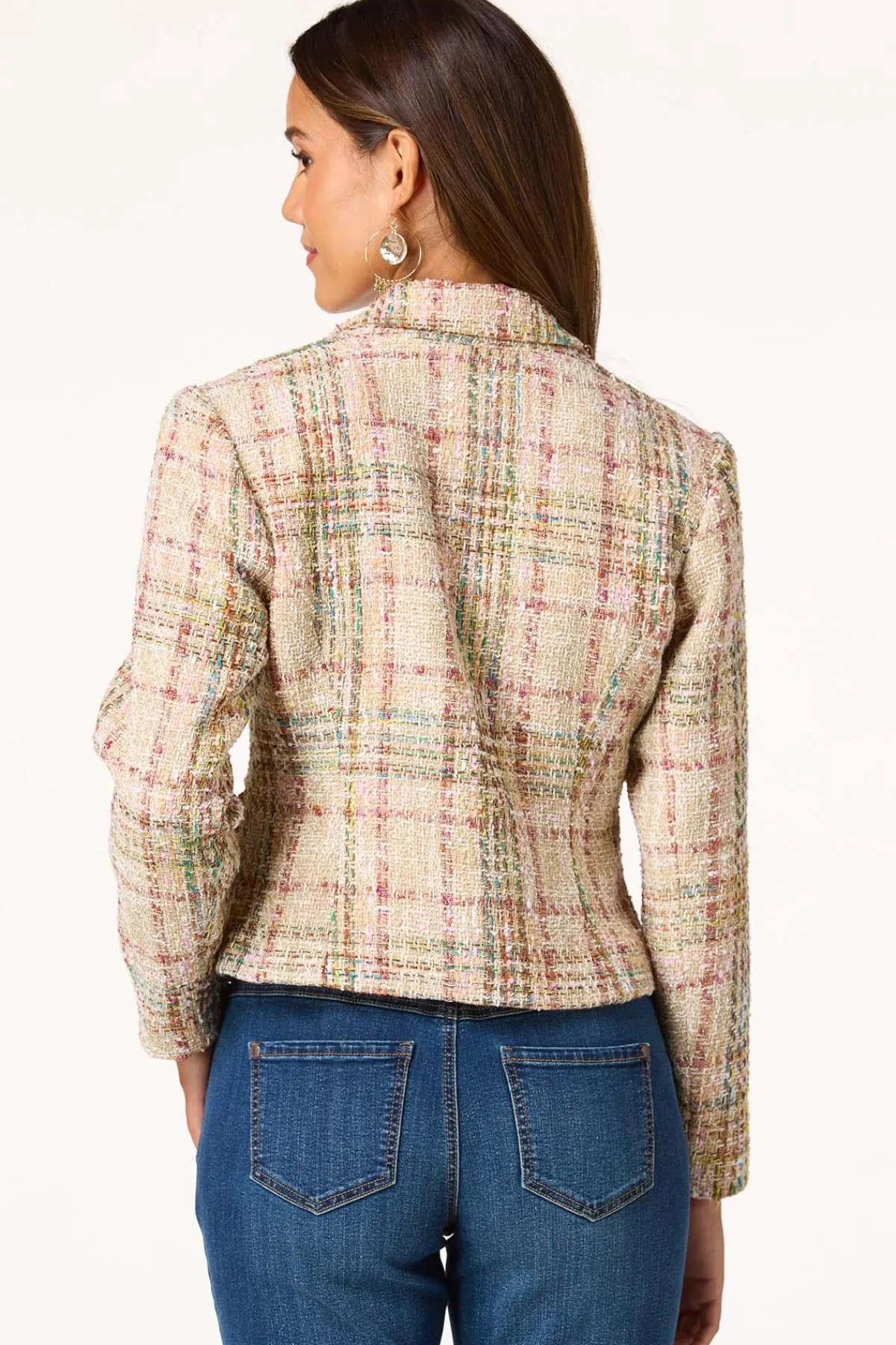 Cato Plaid Boucle Blazer> Suiting|Jackets & Vests