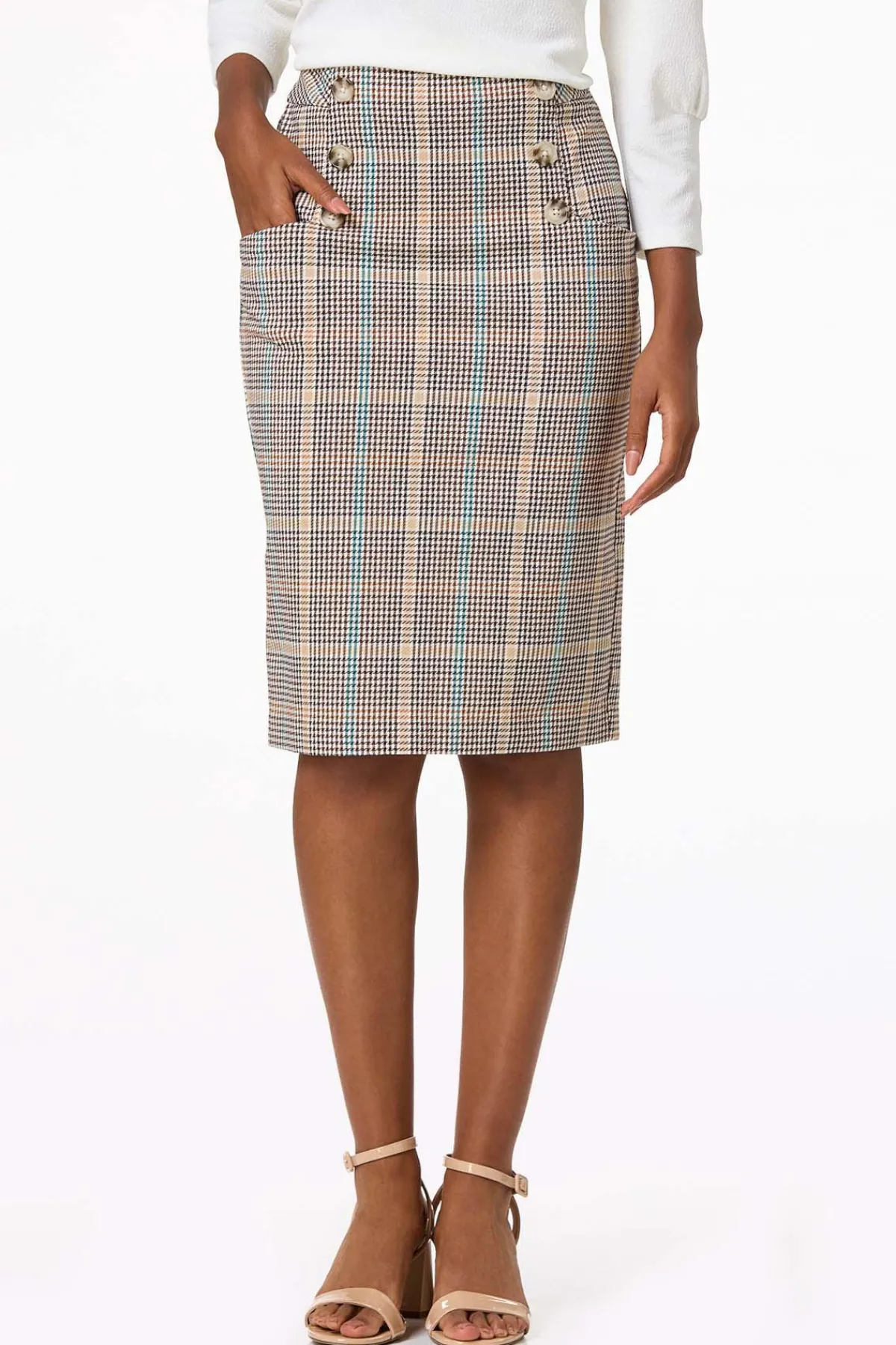Cato Plaid Pencil Skirt> Skirts