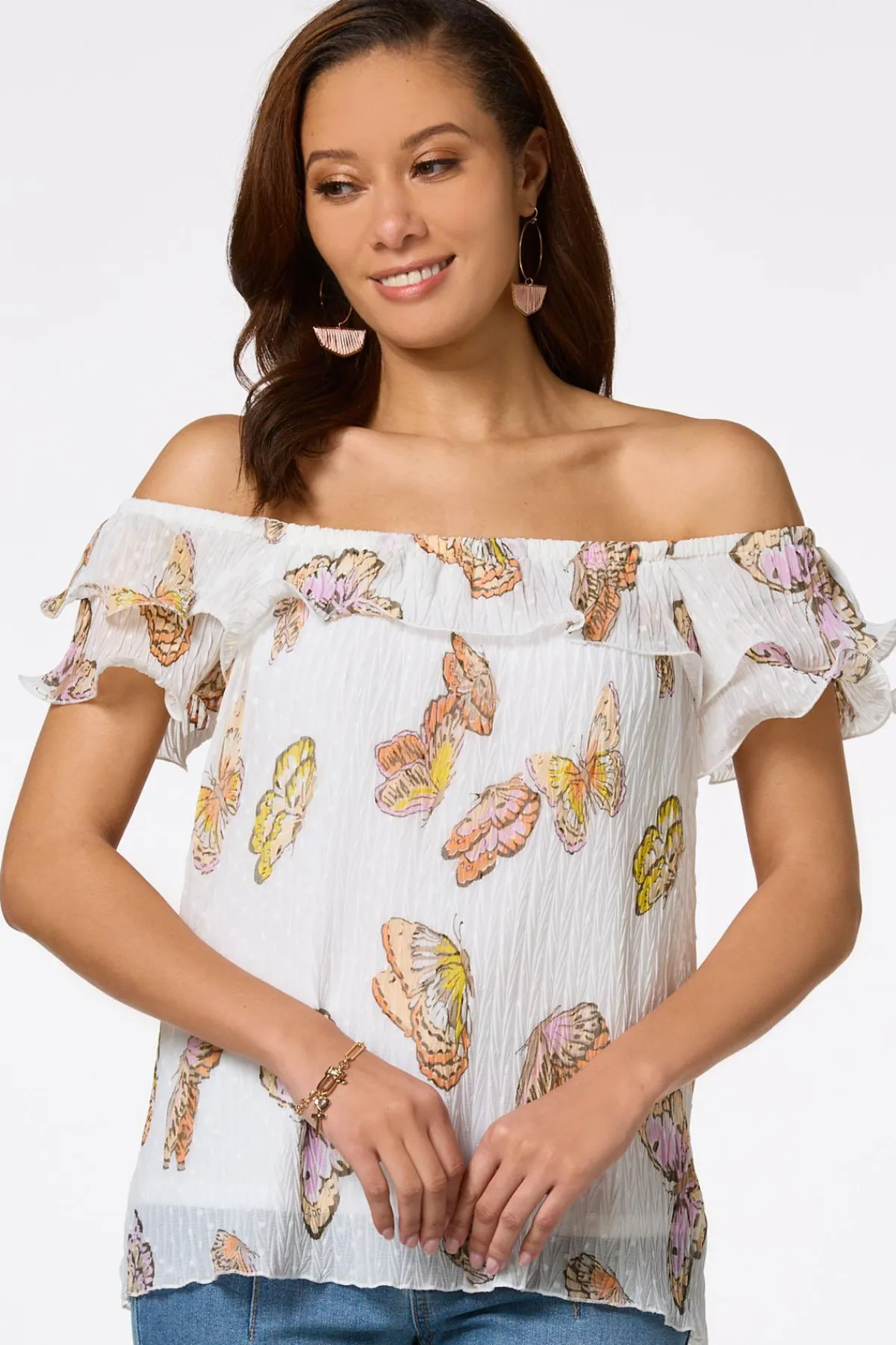 Cato Pleated Butterfly Top> Tops