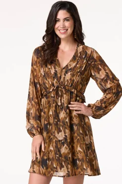 Cato Pleated Feather Swing Dress> Dresses