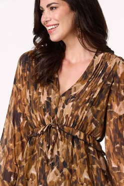 Cato Pleated Feather Swing Dress><noscript><img width=