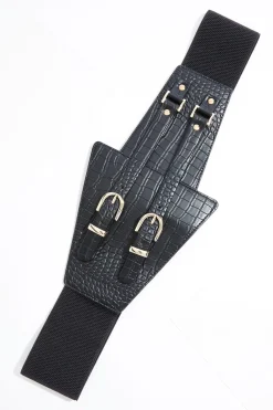 Cato Plus Size Double Buckle Statement Stretch Belt> Belts