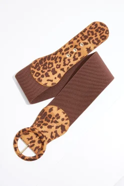 Cato Plus Size Leopard Buckle Stretch Belt> Belts