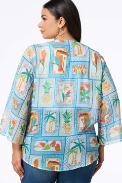 Cato Plus Size Parrots In Paradise Kimono> Cover Ups
