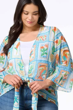 Cato Plus Size Parrots In Paradise Kimono><noscript><img width=