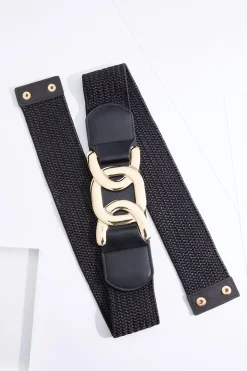Cato Plus Size Raffia Chain Link Stretch Belt> Belts