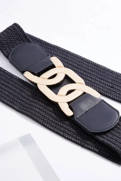 Cato Plus Size Raffia Chain Link Stretch Belt><noscript><img width=