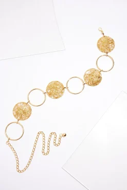 Cato Plus Size Texture Circle Chain Belt> Belts