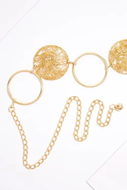 Cato Plus Size Texture Circle Chain Belt> Belts