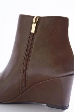 Cato Pointed Toe Wedge Booties><noscript><img width=
