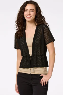Cato Pointelle Knit Cardigan> Sweaters