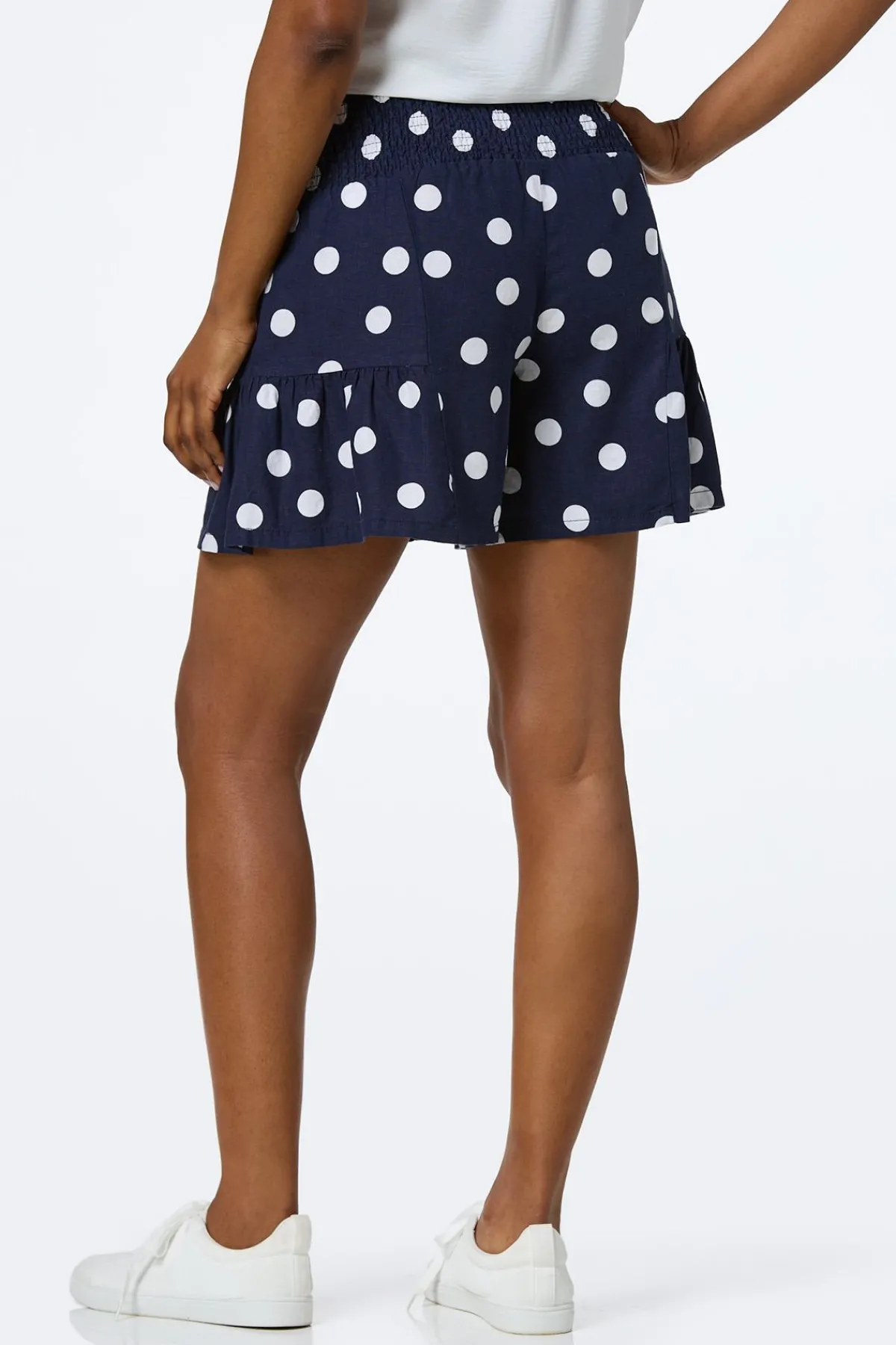 Cato Polka Dot Linen Shorts> Shorts