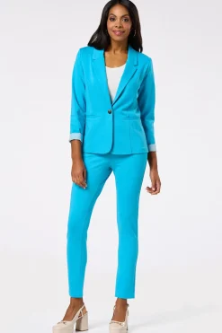 Cato Printed Cuff Ponte Blazer><noscript><img width=