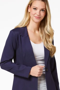 Cato Printed Cuff Ponte Blazer><noscript><img width=