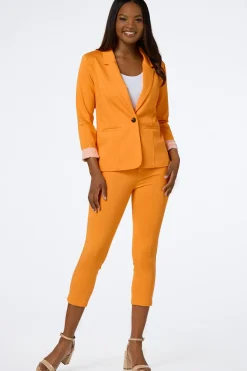 Cato Printed Cuff Ponte Blazer><noscript><img width=