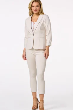 Cato Printed Cuff Ponte Blazer><noscript><img width=