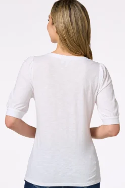 Cato Puff Sleeve Henley><noscript><img width=