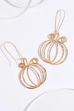 Cato Pumpkin Wire Dangle Earrings> Earrings