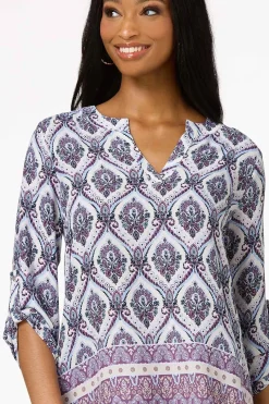 Cato Purple Medallion High- Low Top><noscript><img width=