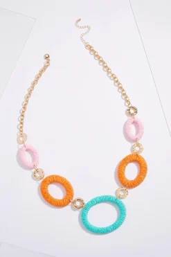 Cato Raffia Link Short Necklace> Necklaces