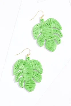 Cato Raffia Palm Leaf Earrings> Earrings