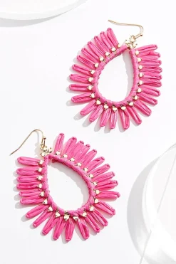 Cato Raffia Radiating Earrings> Earrings
