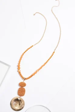 Cato Raffia Tiered Circle Pendant Necklace> Necklaces