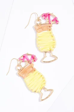 Cato Raffia Wrapped Cocktail Earrings> Earrings