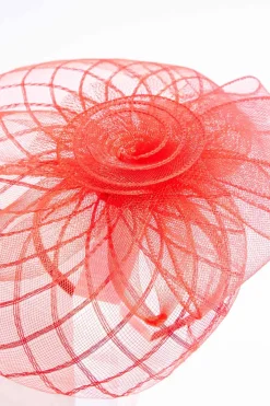Cato Red Criss Cross Fascinator><noscript><img width=