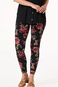 Cato Red Floral Leggings> Pants