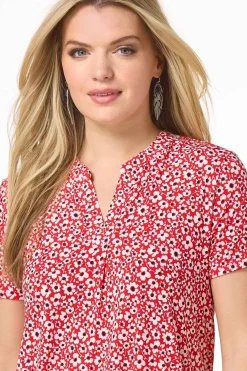 Cato Red Floral Top><noscript><img width=
