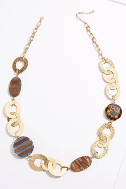 Cato Resin Linked Long Necklace> Necklaces