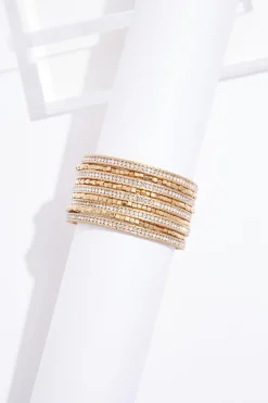 Cato Rhinestone Bead Magnetic Bracelet><noscript><img width=