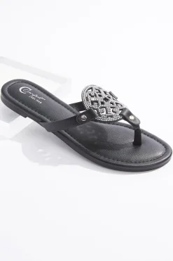 Cato Rhinestone Medallion Sandals><noscript><img width=