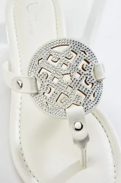 Cato Rhinestone Medallion Sandals><noscript><img width=