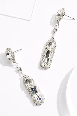Cato Rhinestone Pendant Earrings> Social Occasion|Earrings